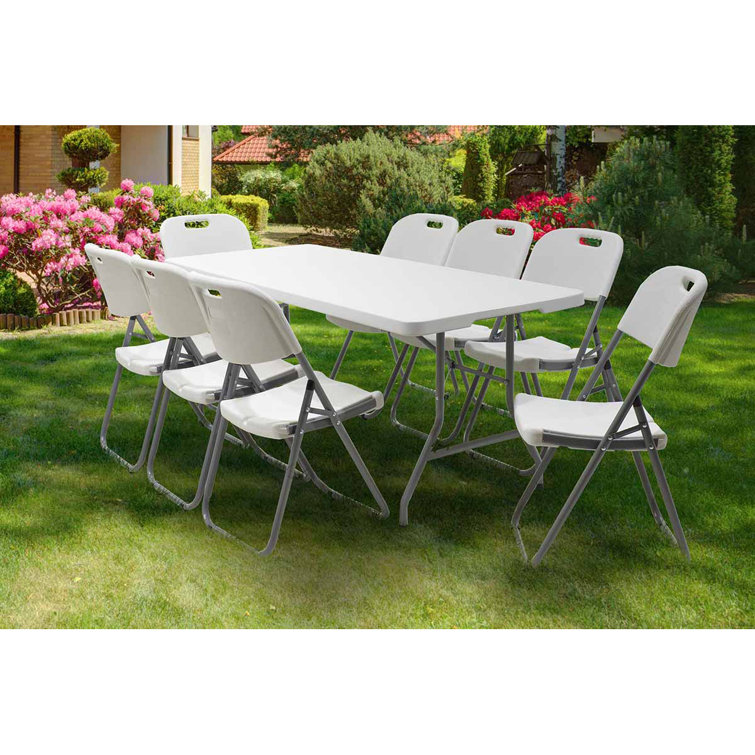 ClearAmbient Klappbarer Gartentisch aus Plastik Wayfair.de